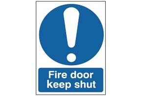 Fire Door Keep Shut Signs With Symbol